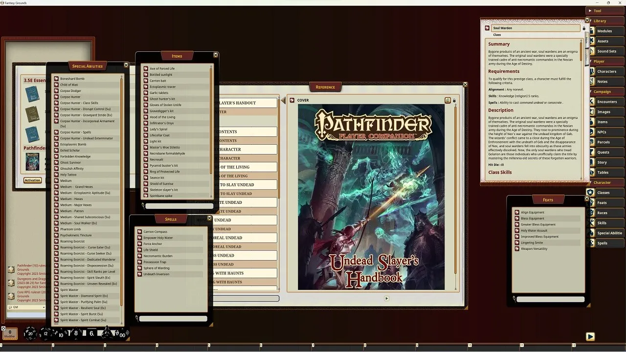 Fantasy Grounds - Pathfinder RPG - Pathfinder Companion: Undead Slayer's Handbook Screenshot 4