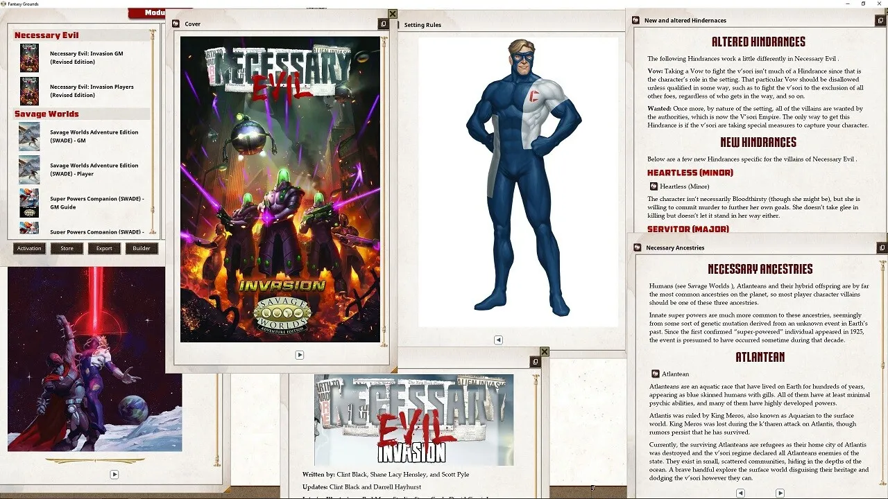 Fantasy Grounds - Necessary Evil: Invasion (Revised Edition) Screenshot 0