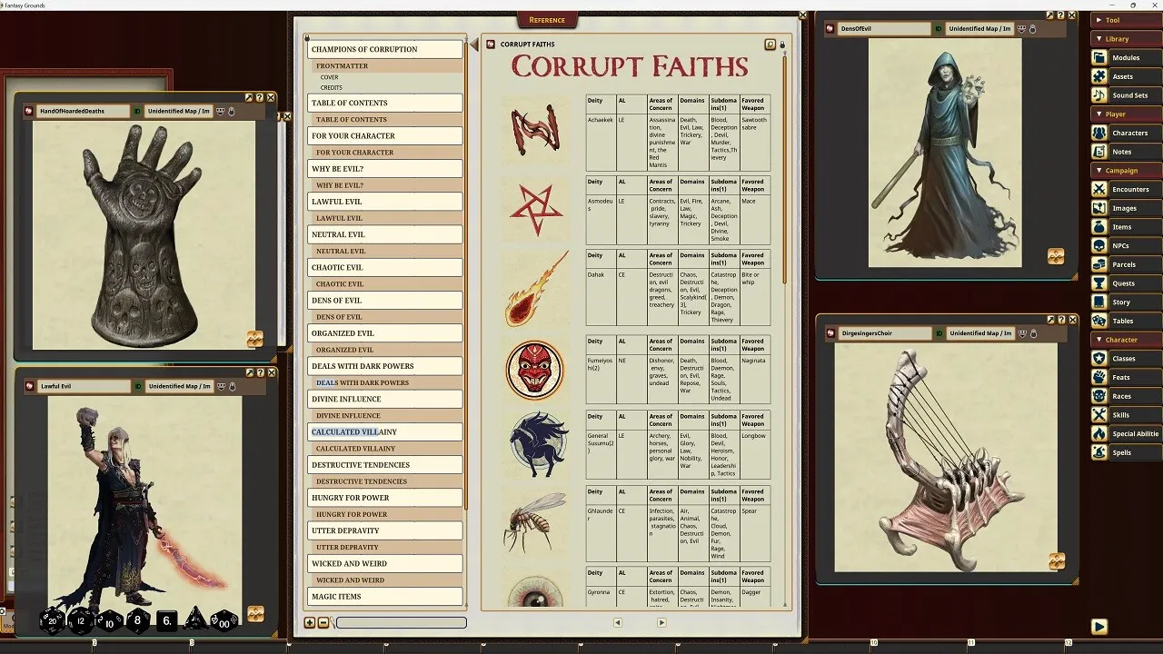 Fantasy Grounds - Pathfinder RPG - Pathfinder Companion: Champions of Corruption Screenshot 0