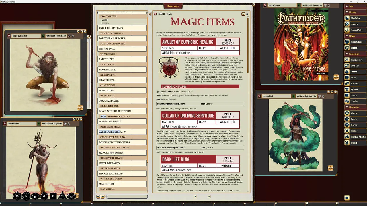 Fantasy Grounds - Pathfinder RPG - Pathfinder Companion: Champions of Corruption Screenshot 1