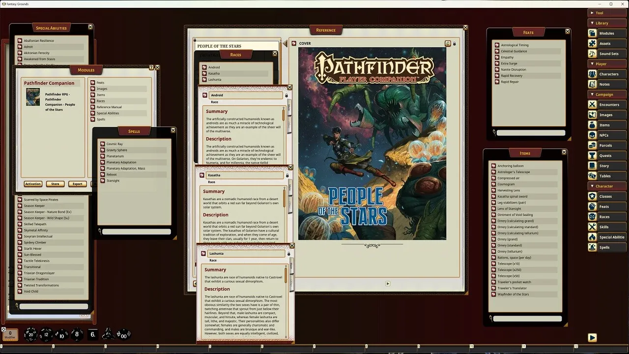 Fantasy Grounds - Pathfinder RPG - Pathfinder Companion: People of the Stars Screenshot 0