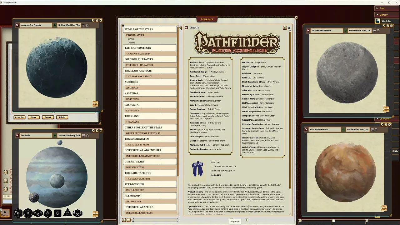 Fantasy Grounds - Pathfinder RPG - Pathfinder Companion: People of the Stars Screenshot 3