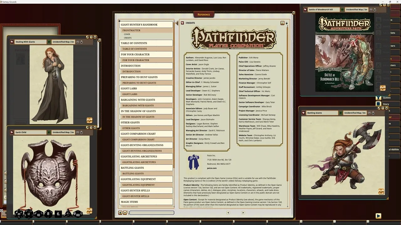 Fantasy Grounds - Pathfinder RPG - Pathfinder Companion: Giant Hunter's Handbook Screenshot 2
