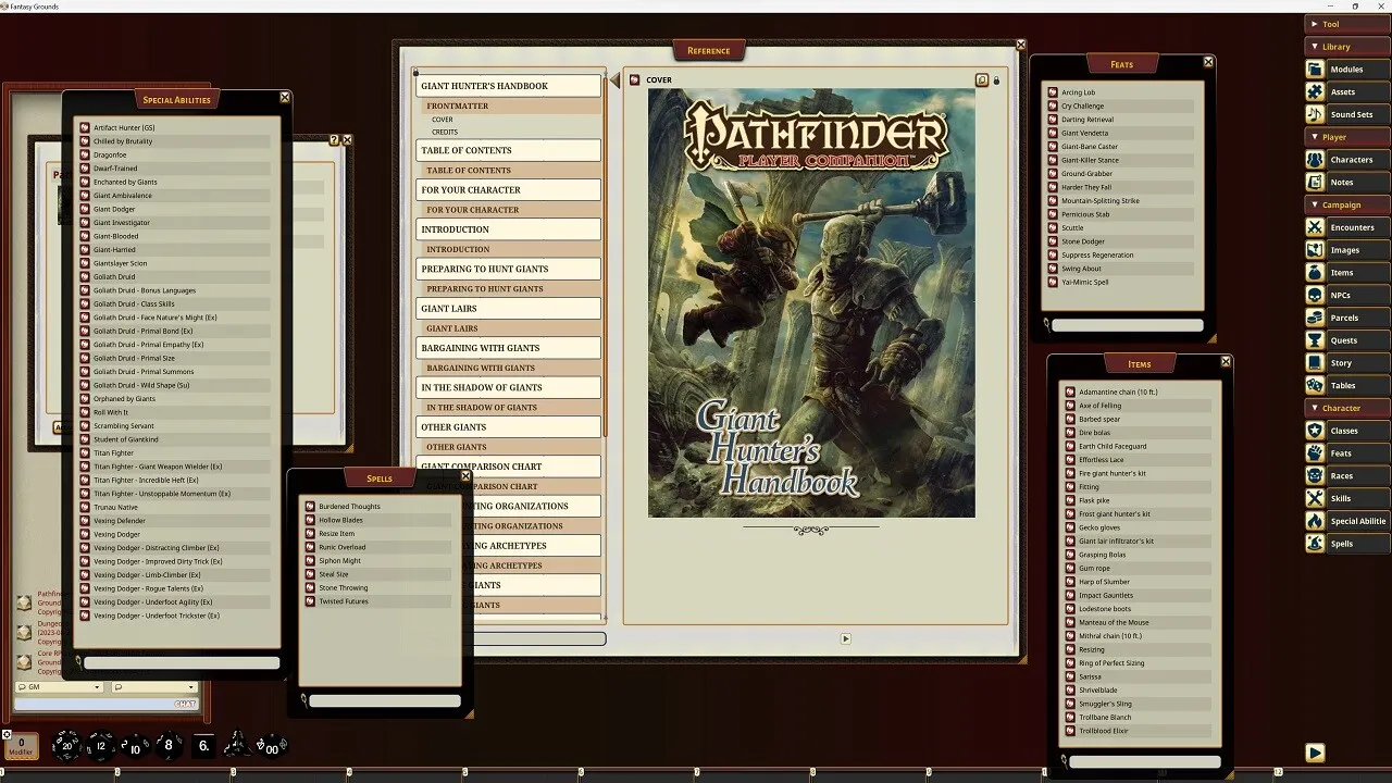 Fantasy Grounds - Pathfinder RPG - Pathfinder Companion: Giant Hunter's Handbook Screenshot 3