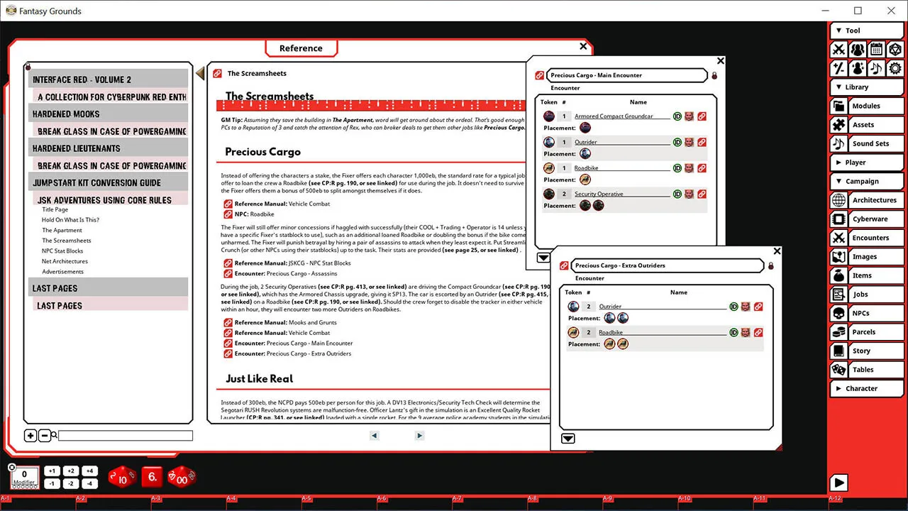 Fantasy Grounds - Cyberpunk RED - Interface RED Volume 2 Screenshot 4