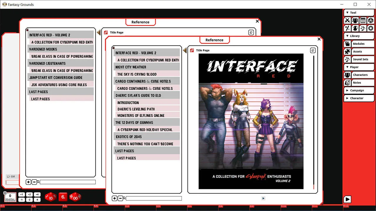 Fantasy Grounds - Cyberpunk RED - Interface RED Volume 2 Screenshot 1