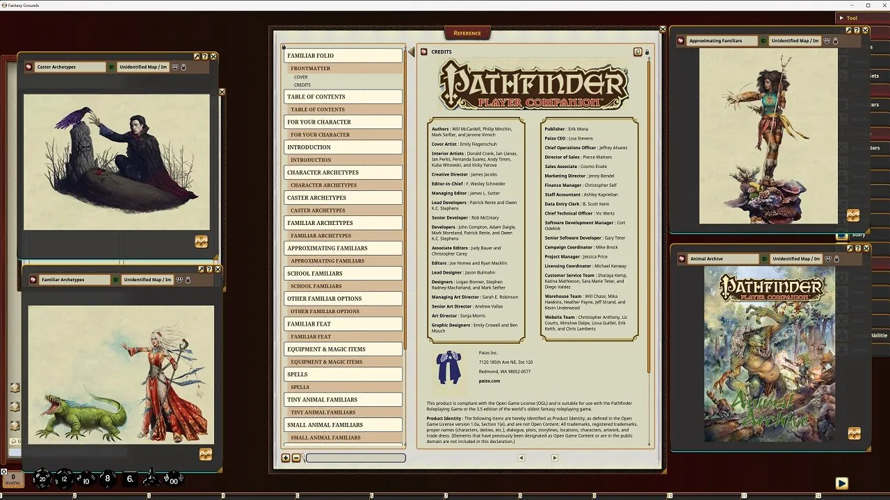 Fantasy Grounds - Pathfinder RPG - Pathfinder Companion: Familiar Folio Screenshot 4
