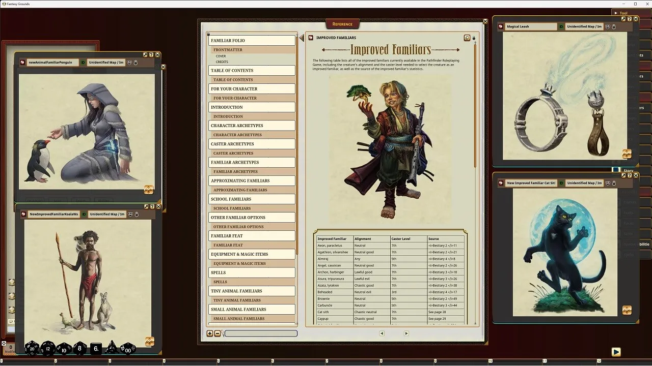 Fantasy Grounds - Pathfinder RPG - Pathfinder Companion: Familiar Folio Screenshot 1