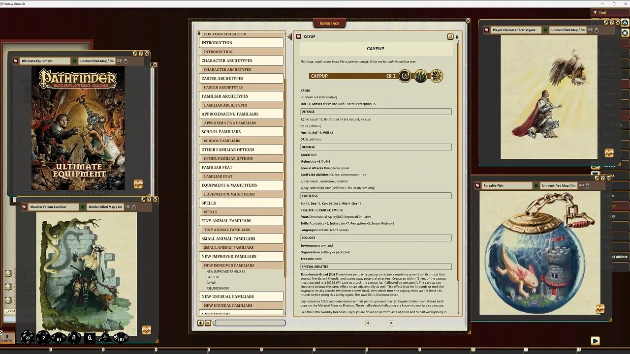 Fantasy Grounds - Pathfinder RPG - Pathfinder Companion: Familiar Folio Screenshot 3