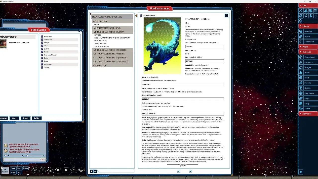 Fantasy Grounds - Star System Set: Frentellis Prime (FULL SET) Screenshot 3