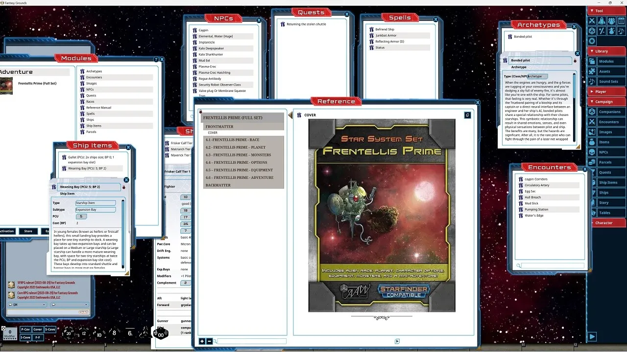 Fantasy Grounds - Star System Set: Frentellis Prime (FULL SET) Screenshot 2