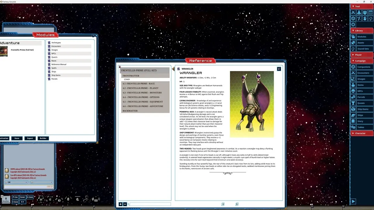 Fantasy Grounds - Star System Set: Frentellis Prime (FULL SET) Screenshot 1