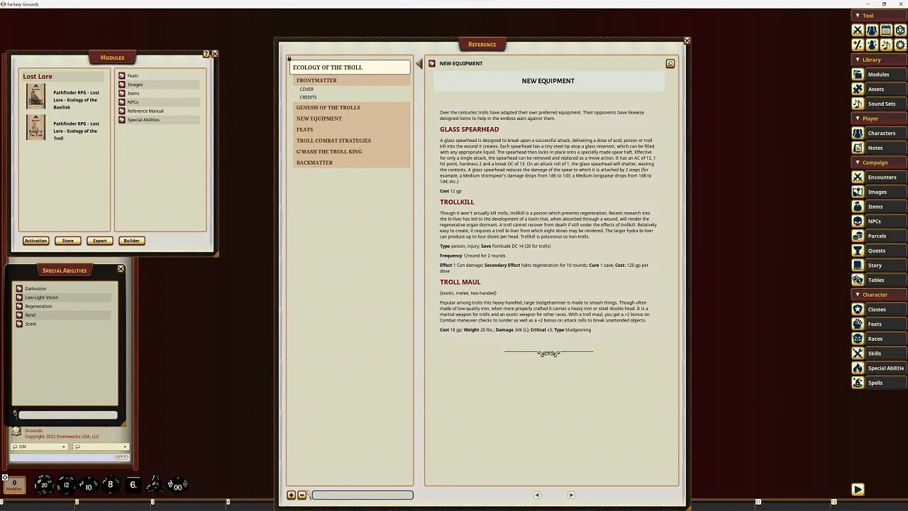 Fantasy Grounds - Lost Lore: Ecology of the troll Screenshot 3