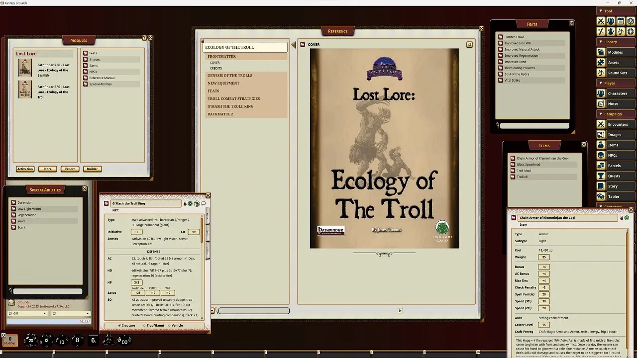Fantasy Grounds - Lost Lore: Ecology of the troll Screenshot 4