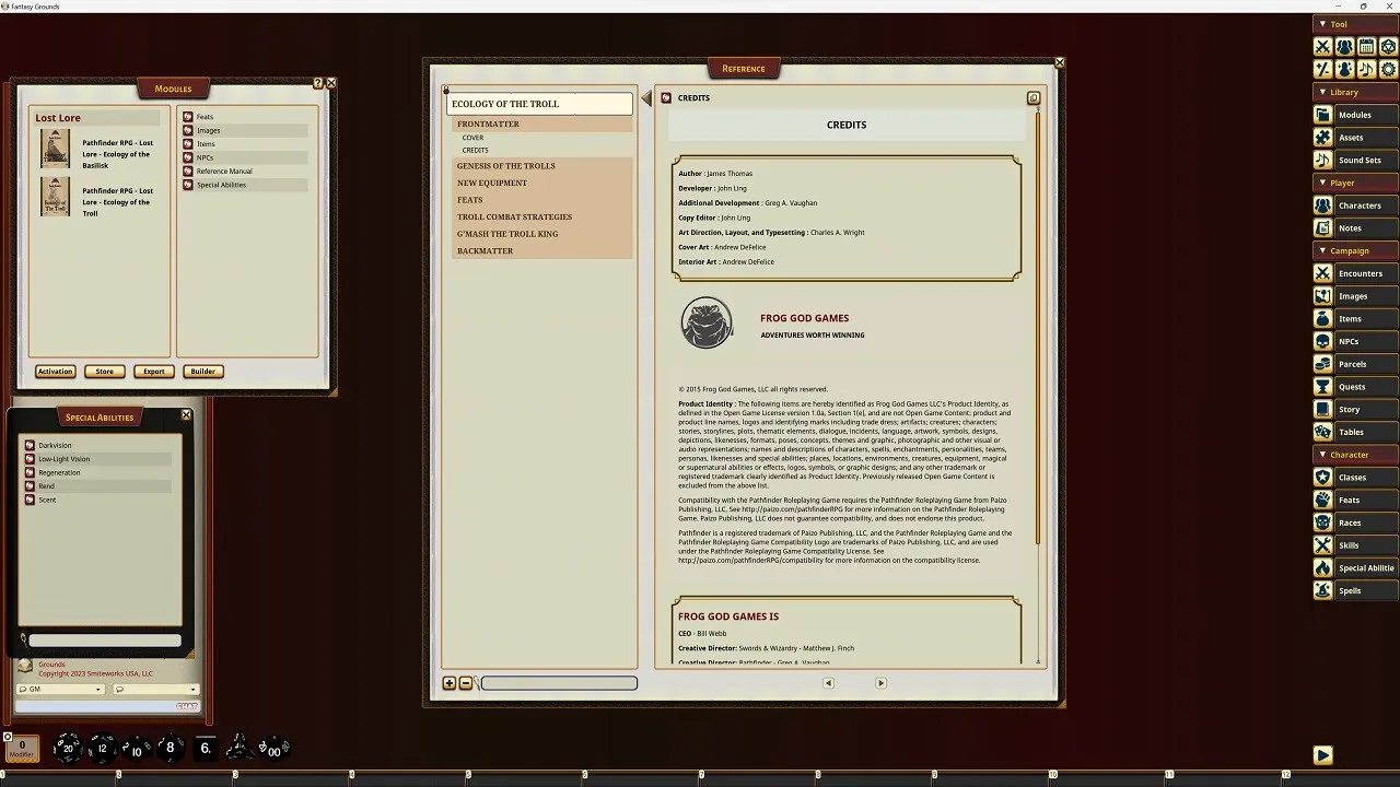 Fantasy Grounds - Lost Lore: Ecology of the troll Screenshot 2