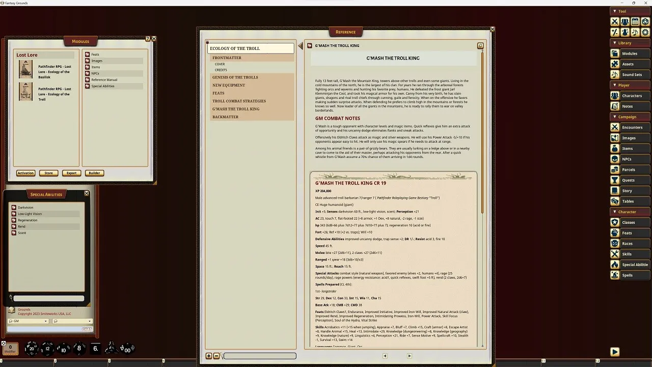 Fantasy Grounds - Lost Lore: Ecology of the troll Screenshot 0
