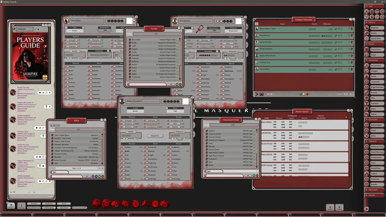 Fantasy Grounds - Vampire: The Masquerade Roleplaying Game 5th Edition Players Guide Screenshot 2