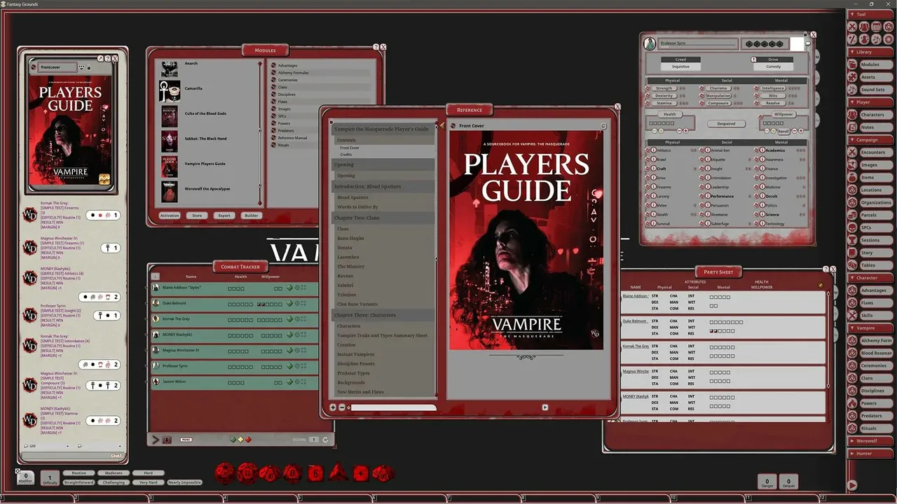 Fantasy Grounds - Vampire: The Masquerade Roleplaying Game 5th Edition Players Guide Screenshot 0