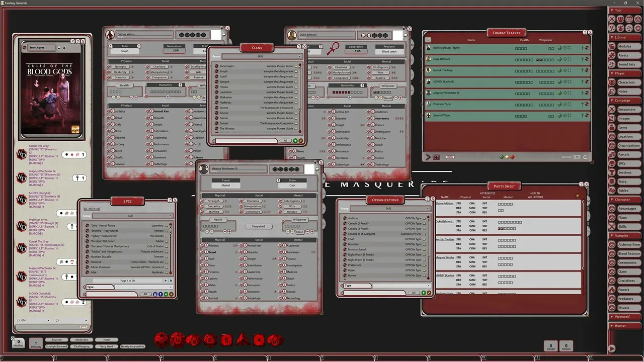 Fantasy Grounds - Vampire: The Masquerade 5th Edition Cults of the Blood Gods Screenshot 2