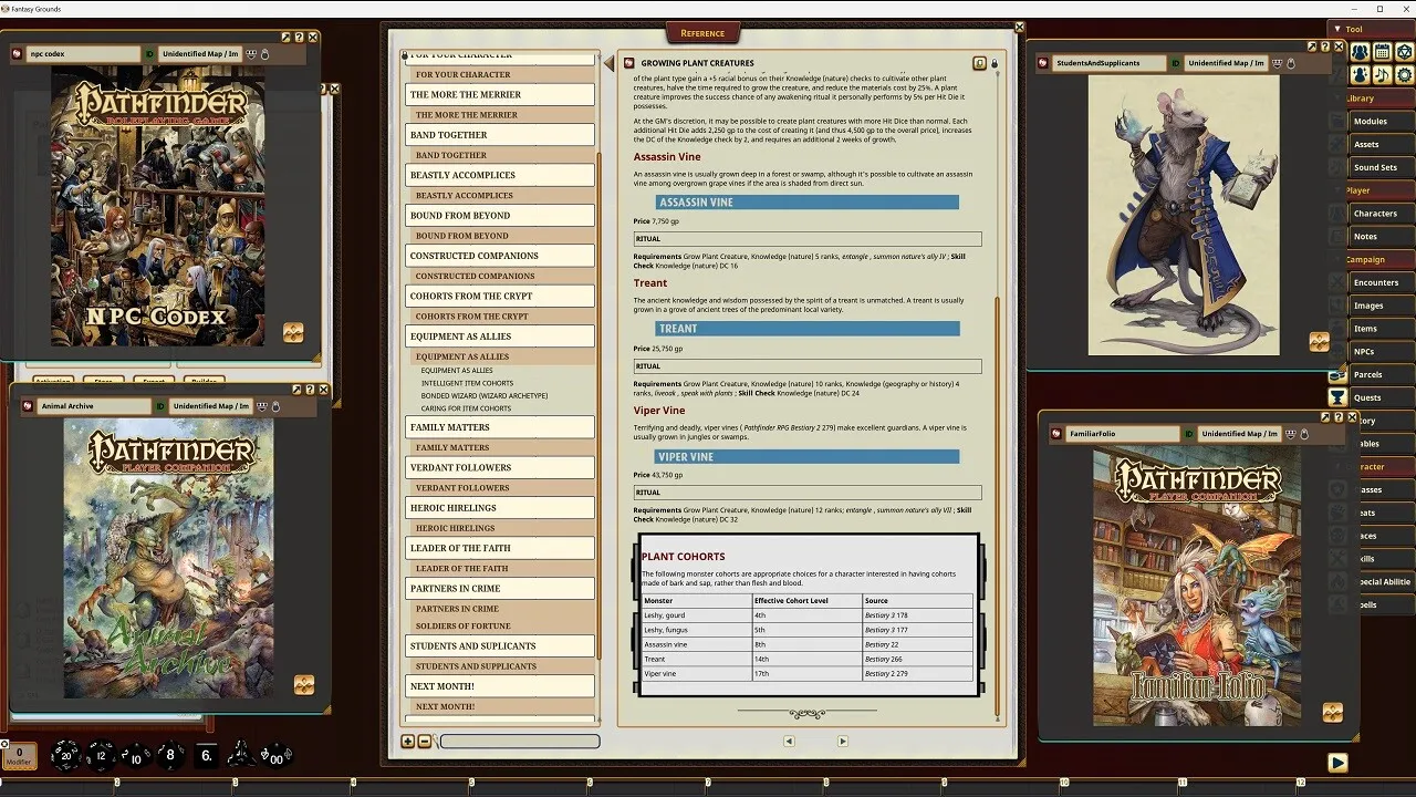 Fantasy Grounds - Pathfinder RPG - Pathfinder Companion: Cohorts and Companions Screenshot 4