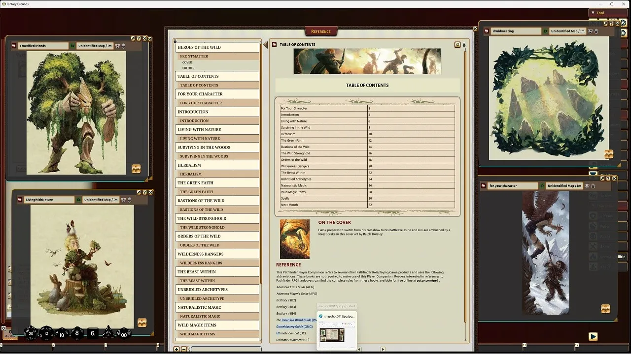 Fantasy Grounds - Pathfinder RPG - Pathfinder Companion: Heroes of the Wild Screenshot 3
