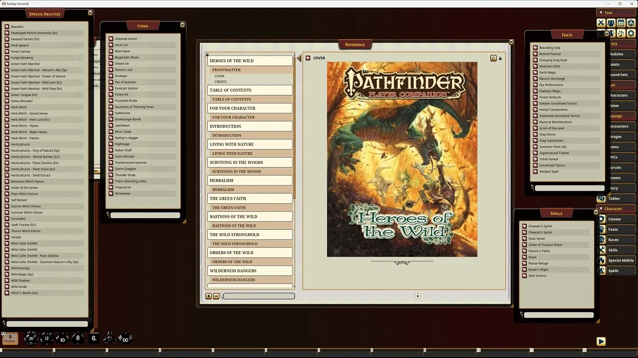 Fantasy Grounds - Pathfinder RPG - Pathfinder Companion: Heroes of the Wild Screenshot 1