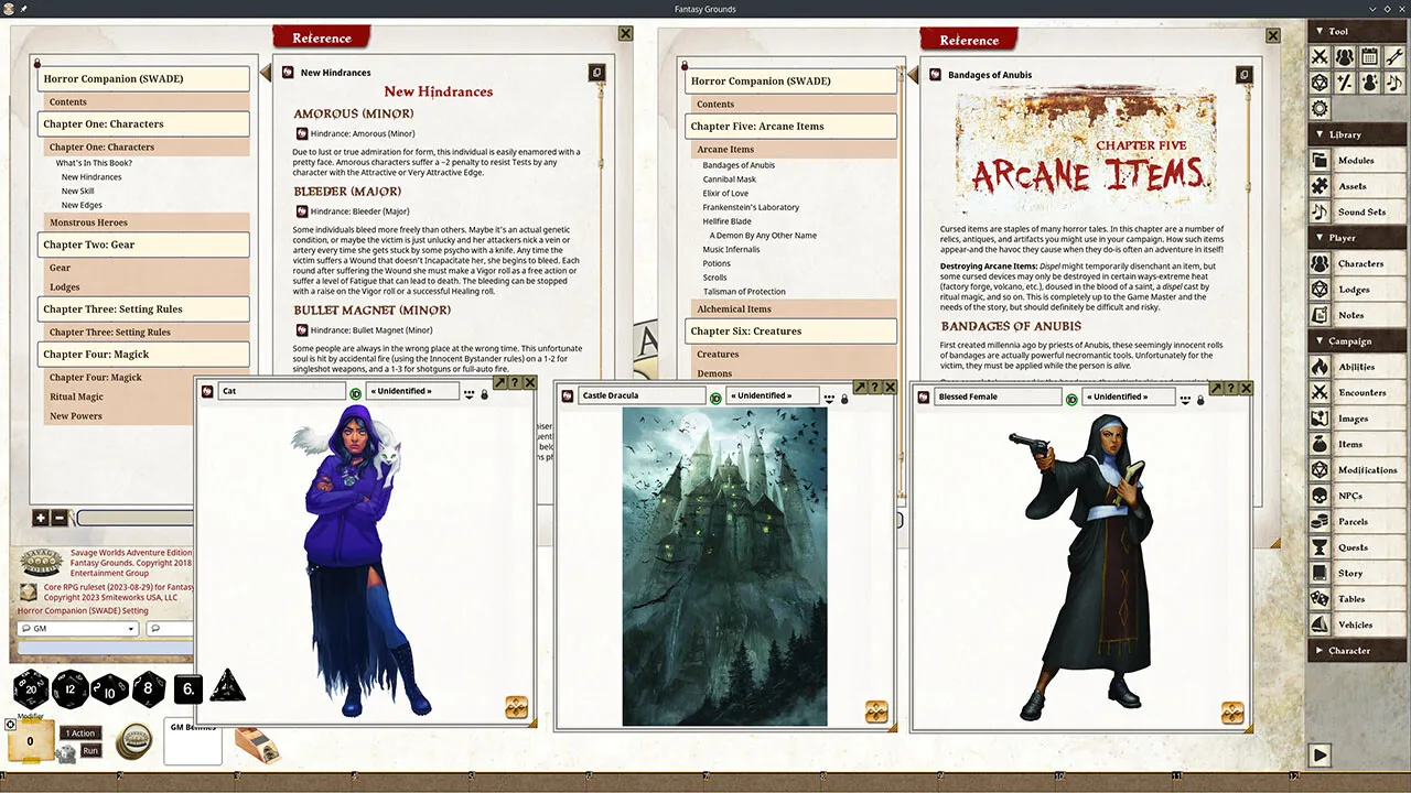 Fantasy Grounds - Horror Companion (SWADE) Screenshot 0