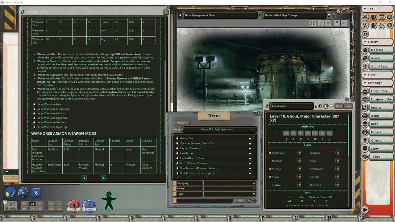 Fantasy Grounds - Fallout RPG: Fully Operational Screenshot 3