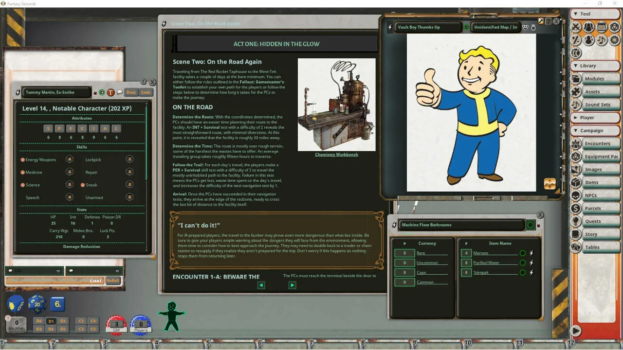 Fantasy Grounds - Fallout RPG: Fully Operational Screenshot 1