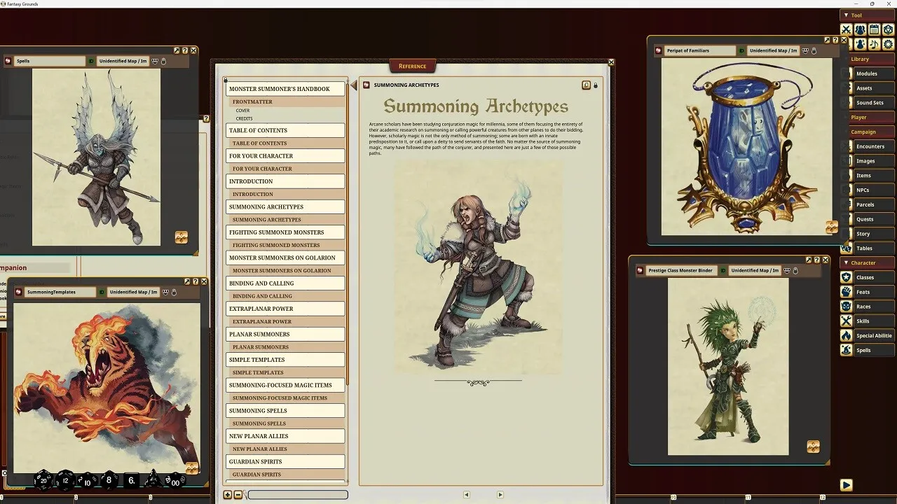 Fantasy Grounds - Pathfinder RPG - Pathfinder Companion: Monster Summoner's Handbook Screenshot 1