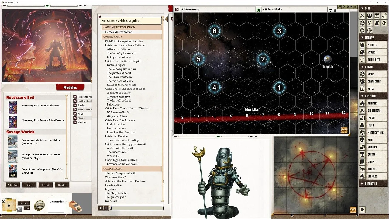 Fantasy Grounds - Necessary Evil: Cosmic Crisis Screenshot 2