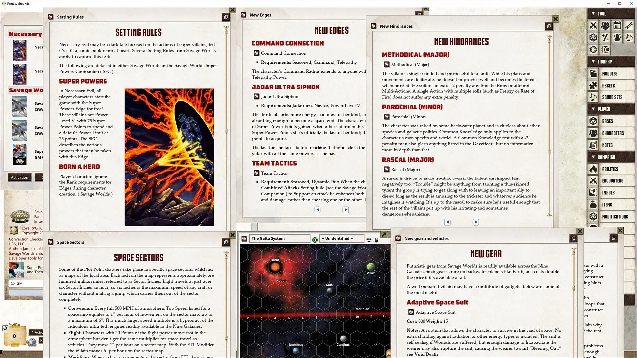 Fantasy Grounds - Necessary Evil: Cosmic Crisis Screenshot 4