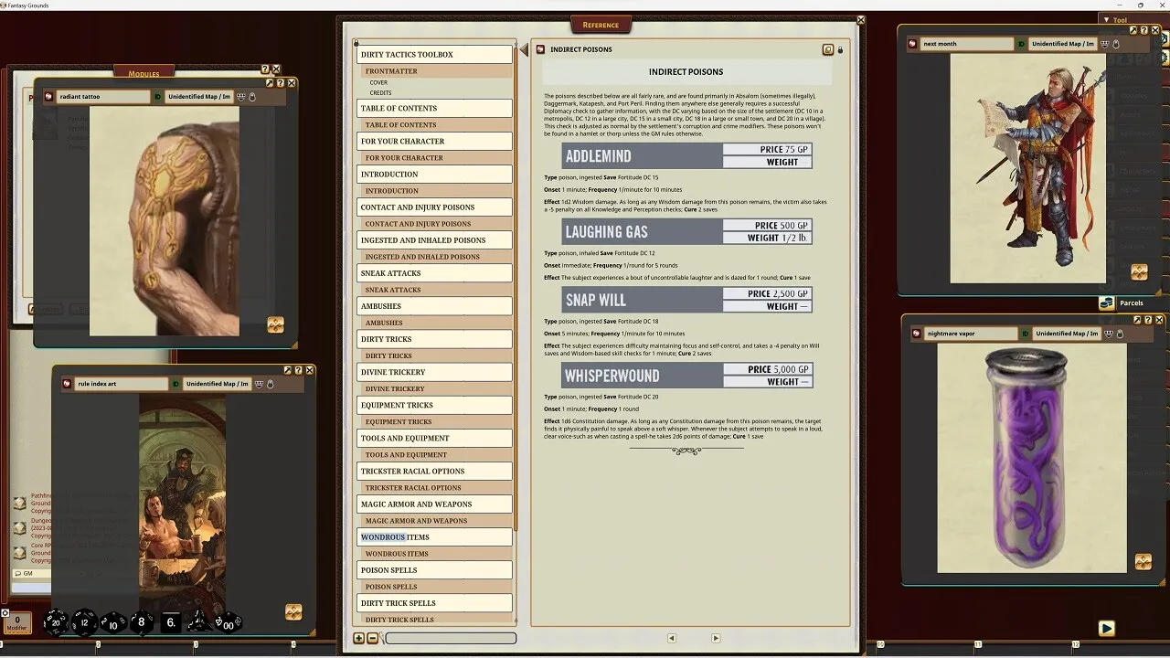 Fantasy Grounds - Pathfinder RPG - Pathfinder Companion: Dirty Tactics Toolbox Screenshot 2