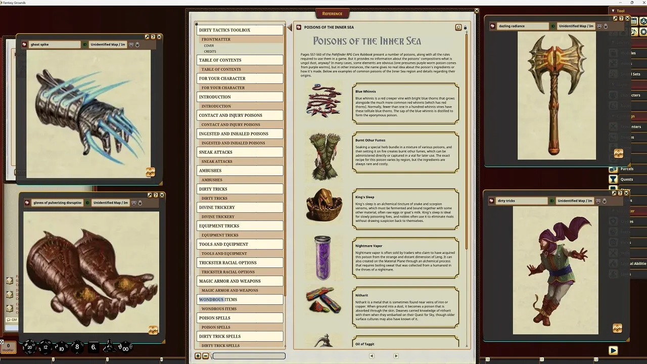 Fantasy Grounds - Pathfinder RPG - Pathfinder Companion: Dirty Tactics Toolbox Screenshot 0
