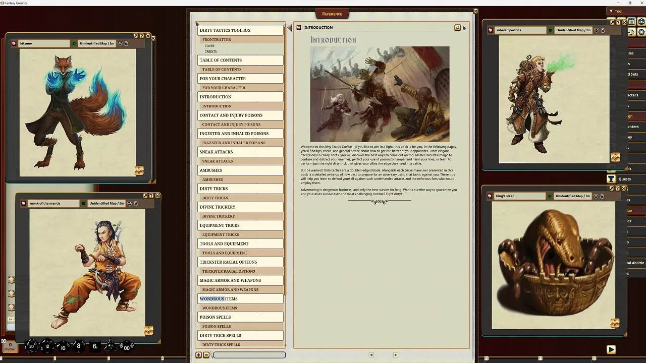 Fantasy Grounds - Pathfinder RPG - Pathfinder Companion: Dirty Tactics Toolbox Screenshot 1