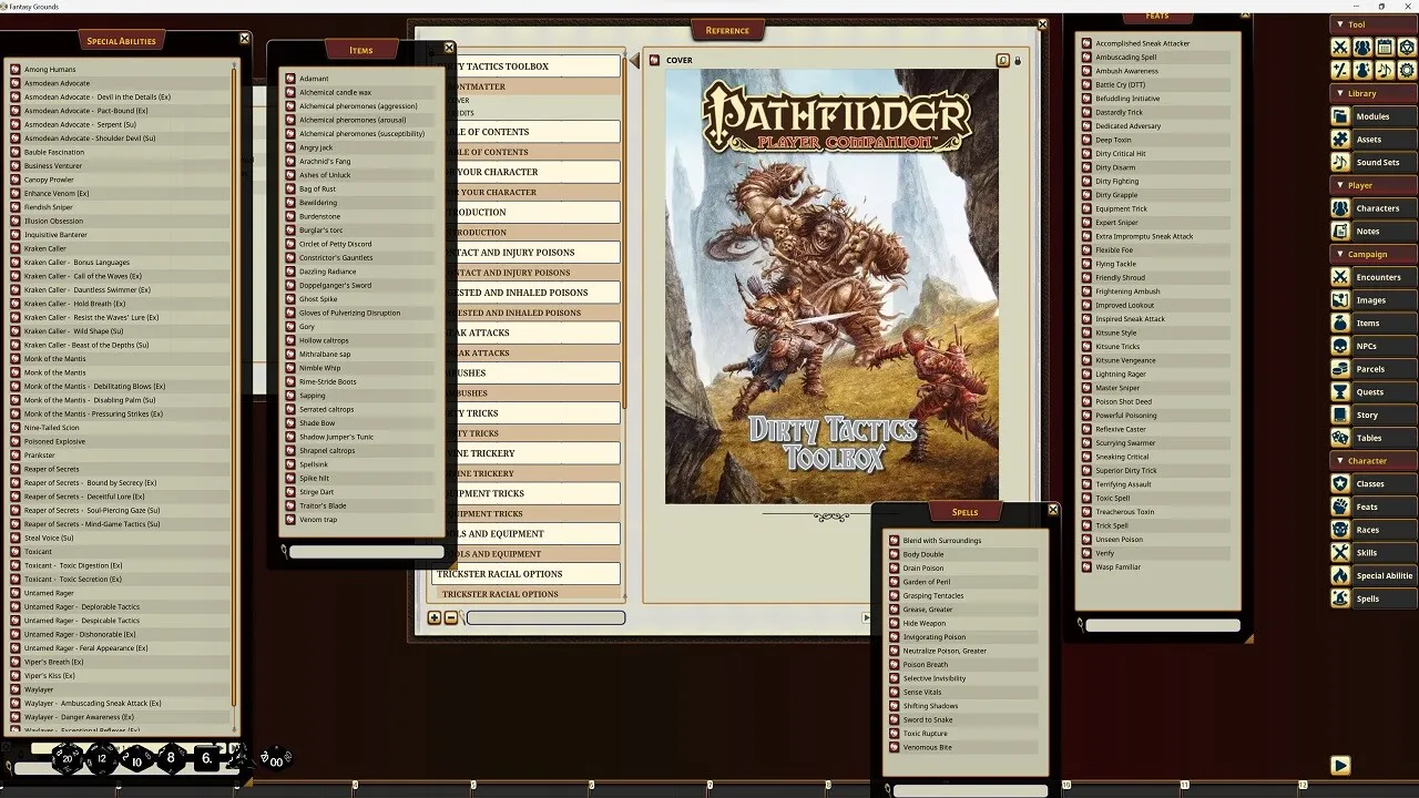 Fantasy Grounds - Pathfinder RPG - Pathfinder Companion: Dirty Tactics Toolbox Screenshot 4