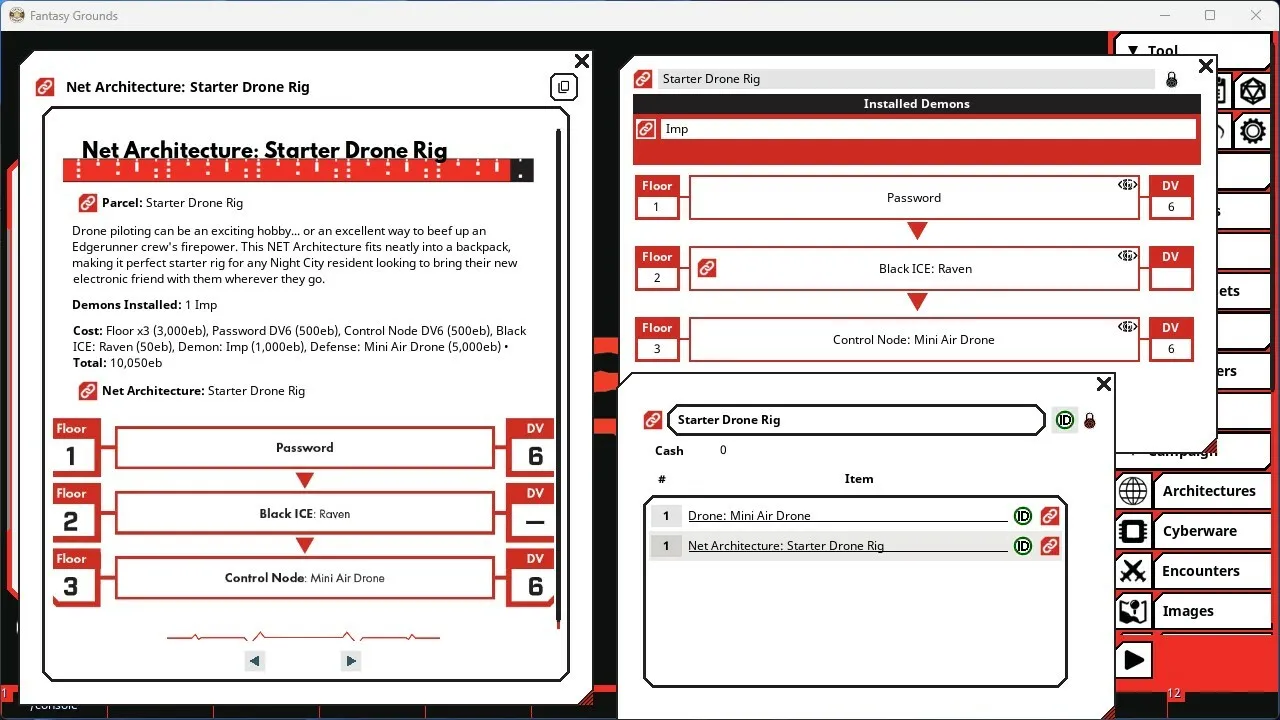 Fantasy Grounds - Cyberpunk RED: Interface RED Volume 1 Screenshot 1