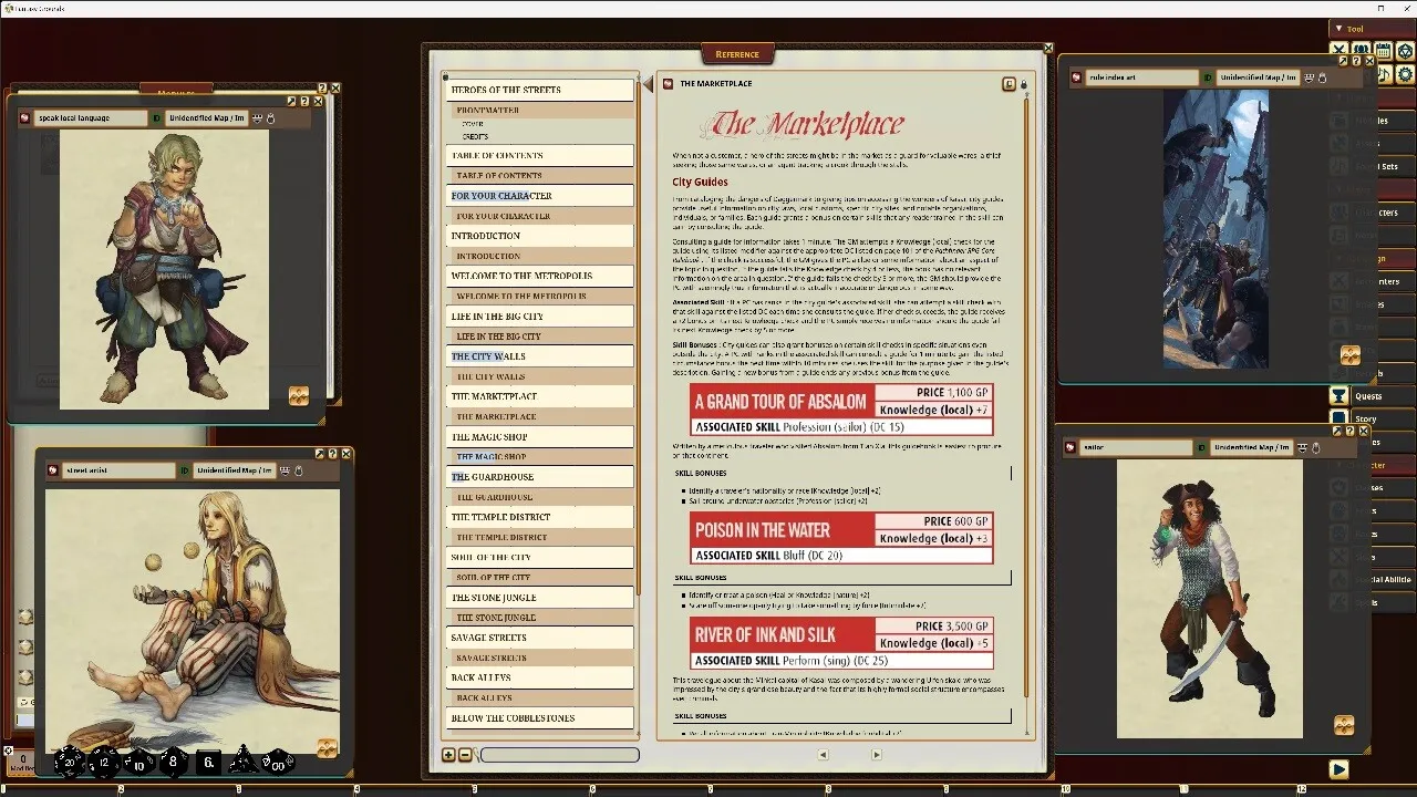Fantasy Grounds - Pathfinder RPG - Pathfinder Companion: Heroes of the Streets Screenshot 3