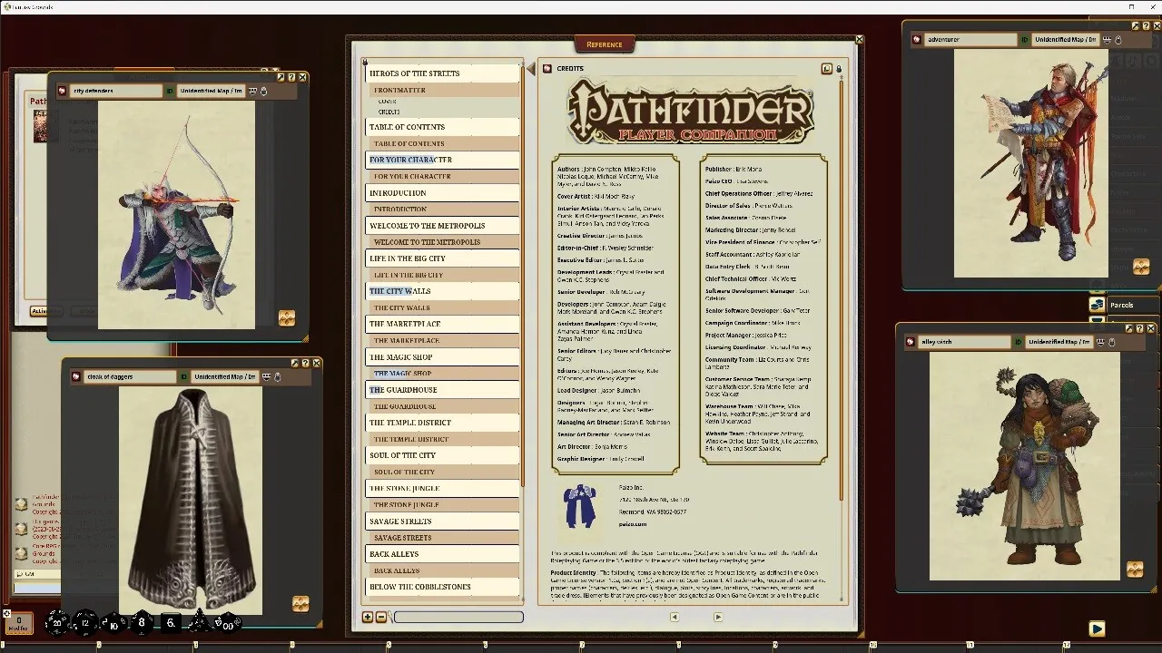 Fantasy Grounds - Pathfinder RPG - Pathfinder Companion: Heroes of the Streets Screenshot 2