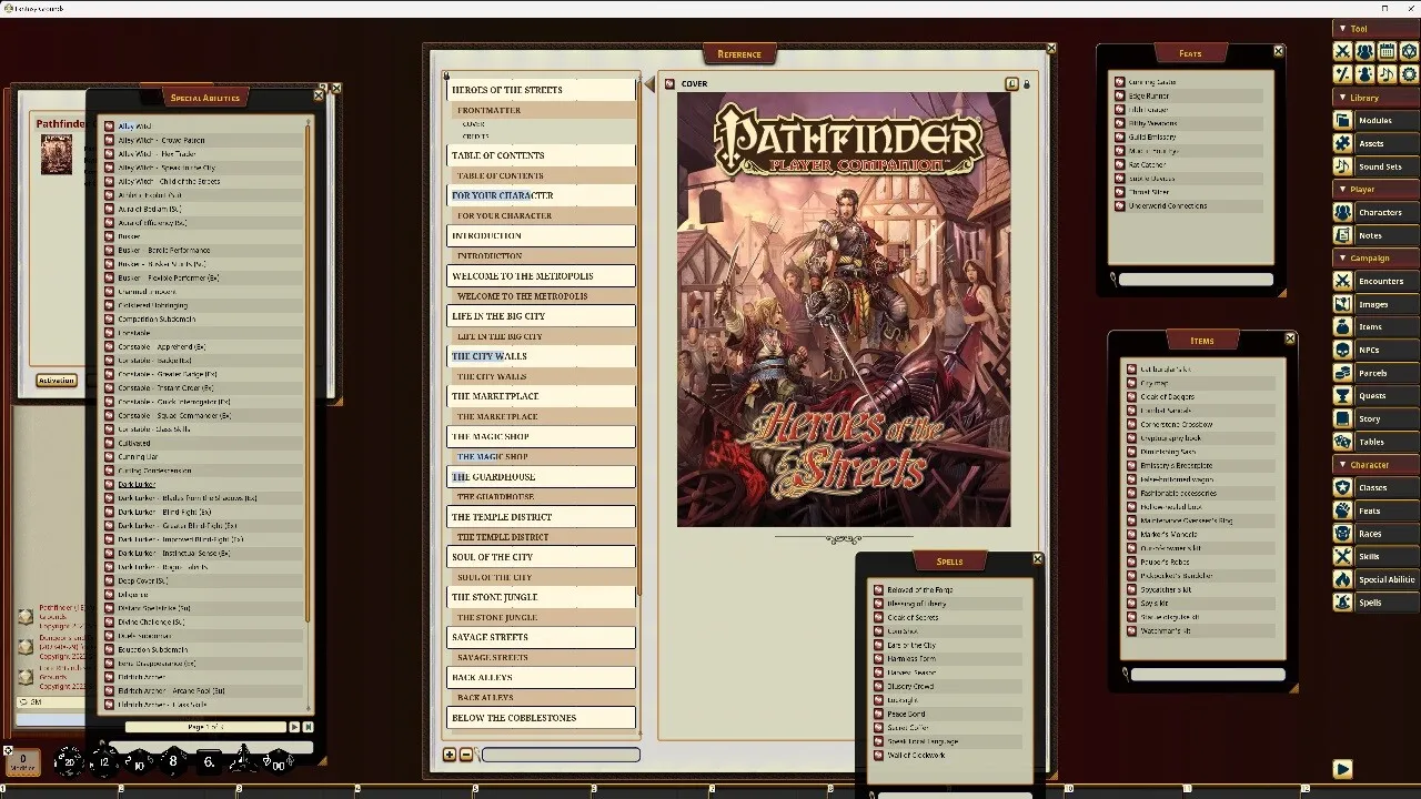 Fantasy Grounds - Pathfinder RPG - Pathfinder Companion: Heroes of the Streets Screenshot 1