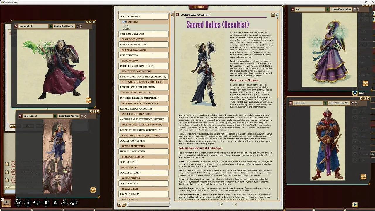 Fantasy Grounds - Pathfinder RPG - Pathfinder Companion: Occult Origins Screenshot 4