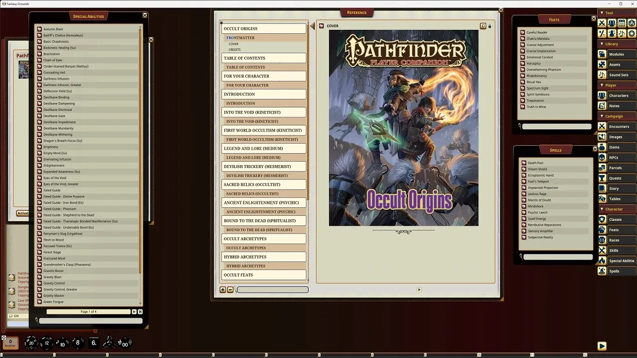 Fantasy Grounds - Pathfinder RPG - Pathfinder Companion: Occult Origins Screenshot 0