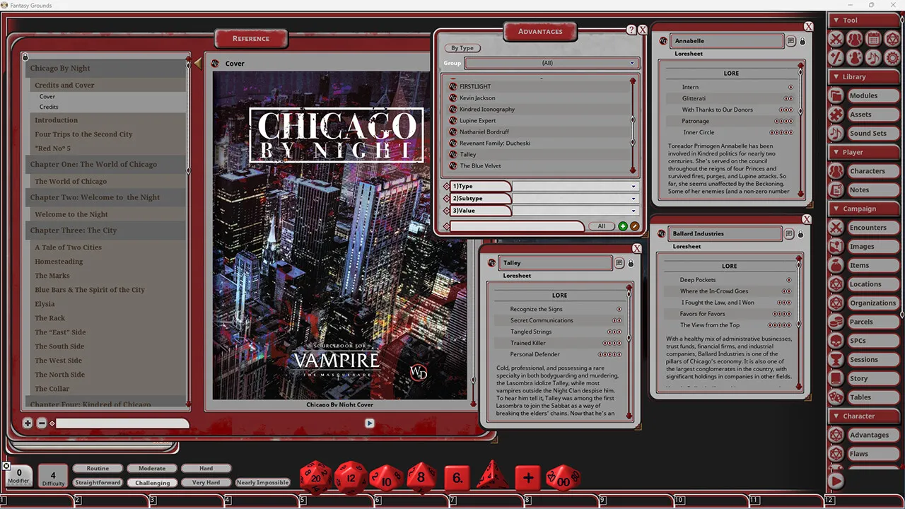 Fantasy Grounds - Vampire: The Masquerade 5th Edition Chicago By Night Screenshot 1