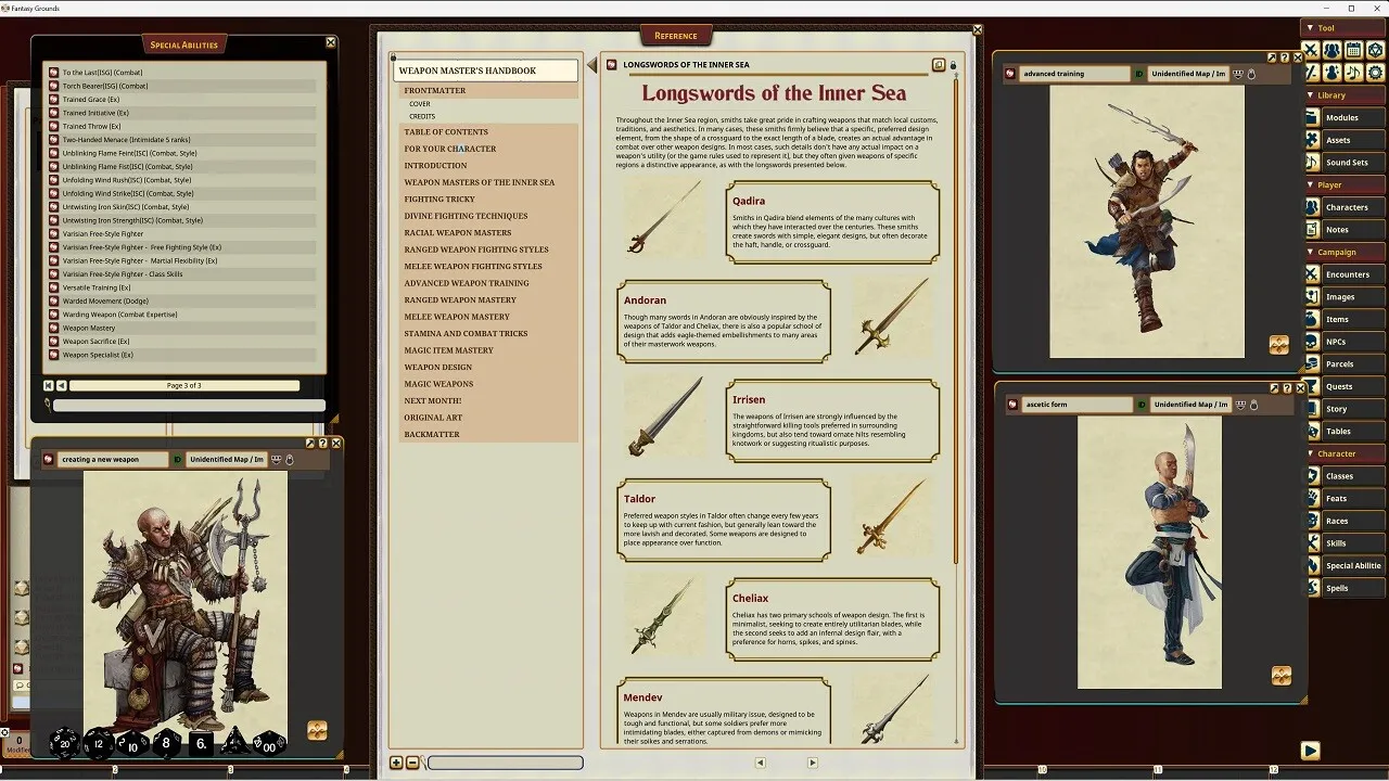 Fantasy Grounds - Pathfinder RPG - Pathfinder Companion: Weapon Master's Handbook Screenshot 0