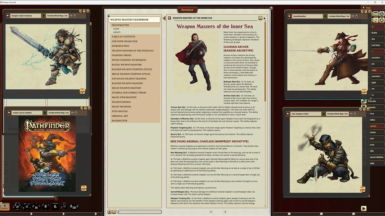 Fantasy Grounds - Pathfinder RPG - Pathfinder Companion: Weapon Master's Handbook Screenshot 4