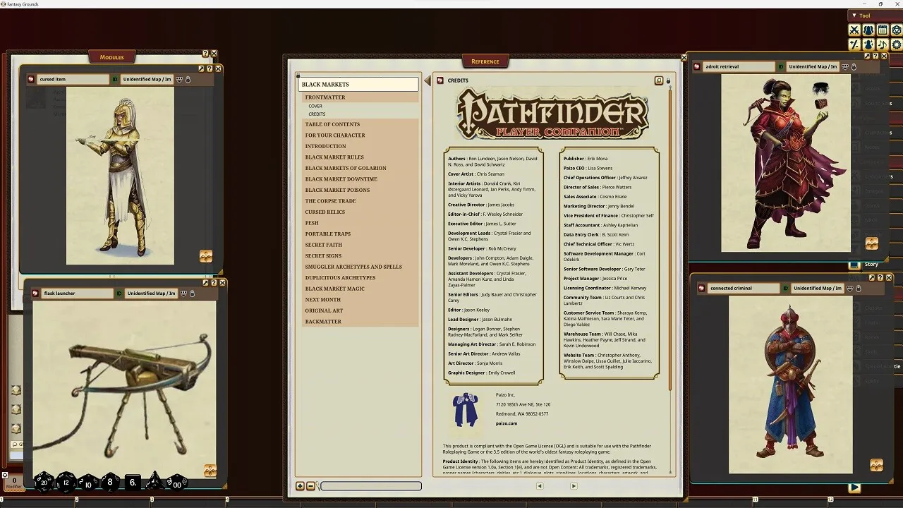 Fantasy Grounds - Pathfinder RPG - Pathfinder Companion: Black Markets Screenshot 3