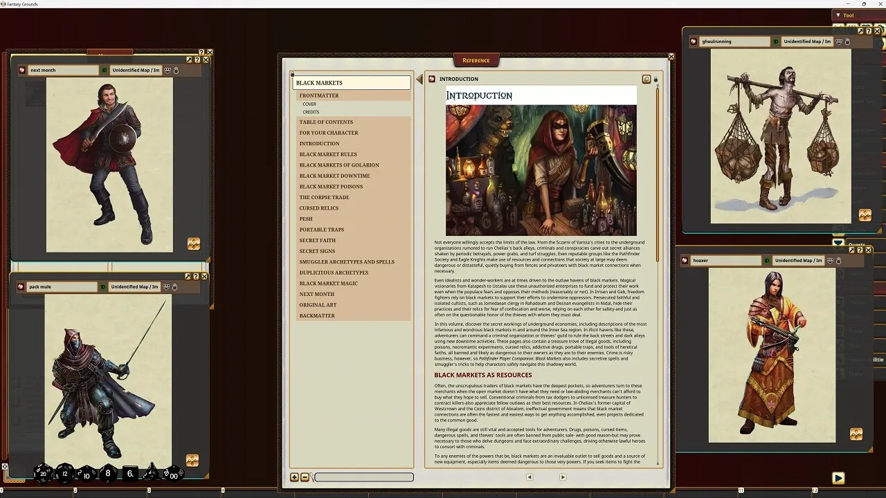 Fantasy Grounds - Pathfinder RPG - Pathfinder Companion: Black Markets Screenshot 1