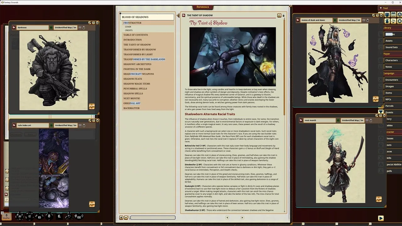 Fantasy Grounds - Pathfinder RPG - Pathfinder Companion: Blood of Shadows Screenshot 3