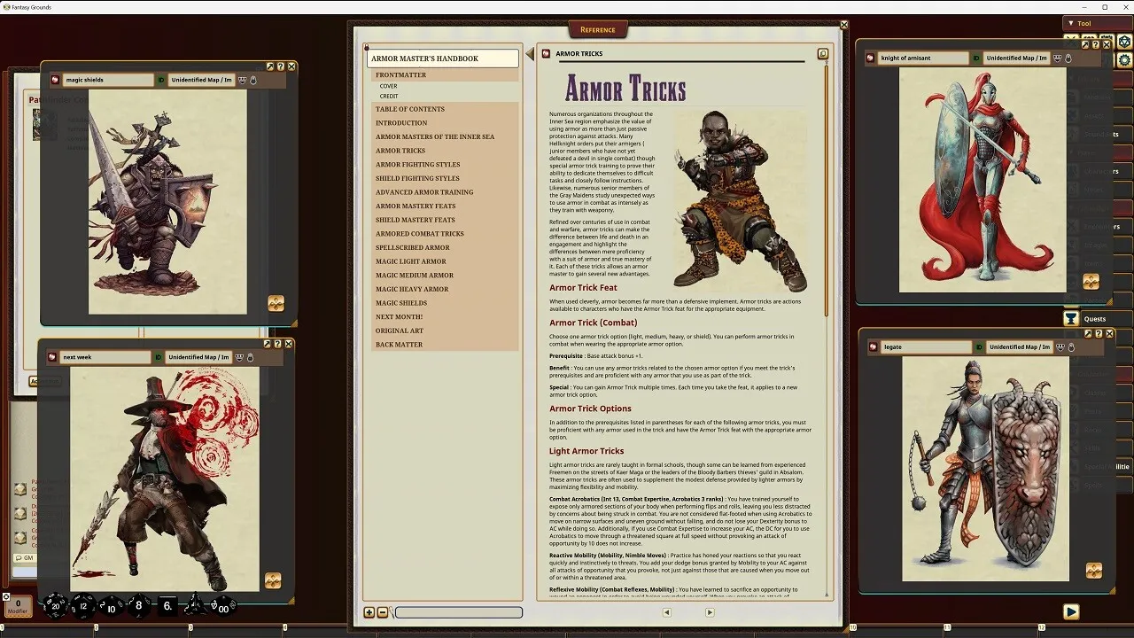 Fantasy Grounds - Pathfinder RPG - Pathfinder Companion: Armor Master's Handbook Screenshot 4