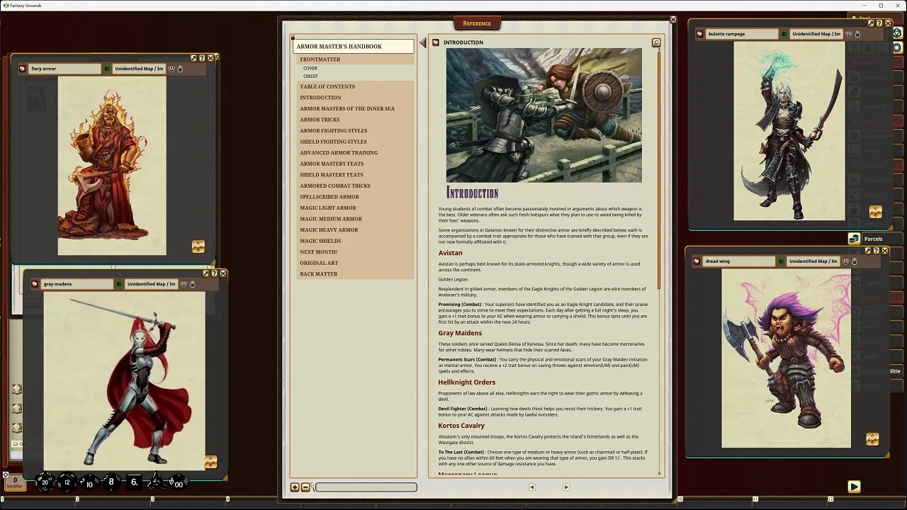 Fantasy Grounds - Pathfinder RPG - Pathfinder Companion: Armor Master's Handbook Screenshot 2